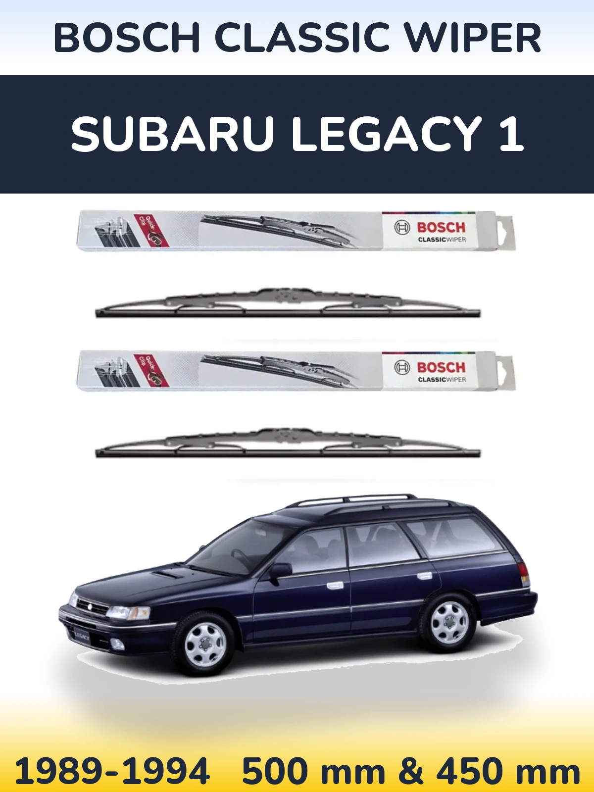 Torkarblad BOSCH Classic Wiper för Subaru Legacy 1