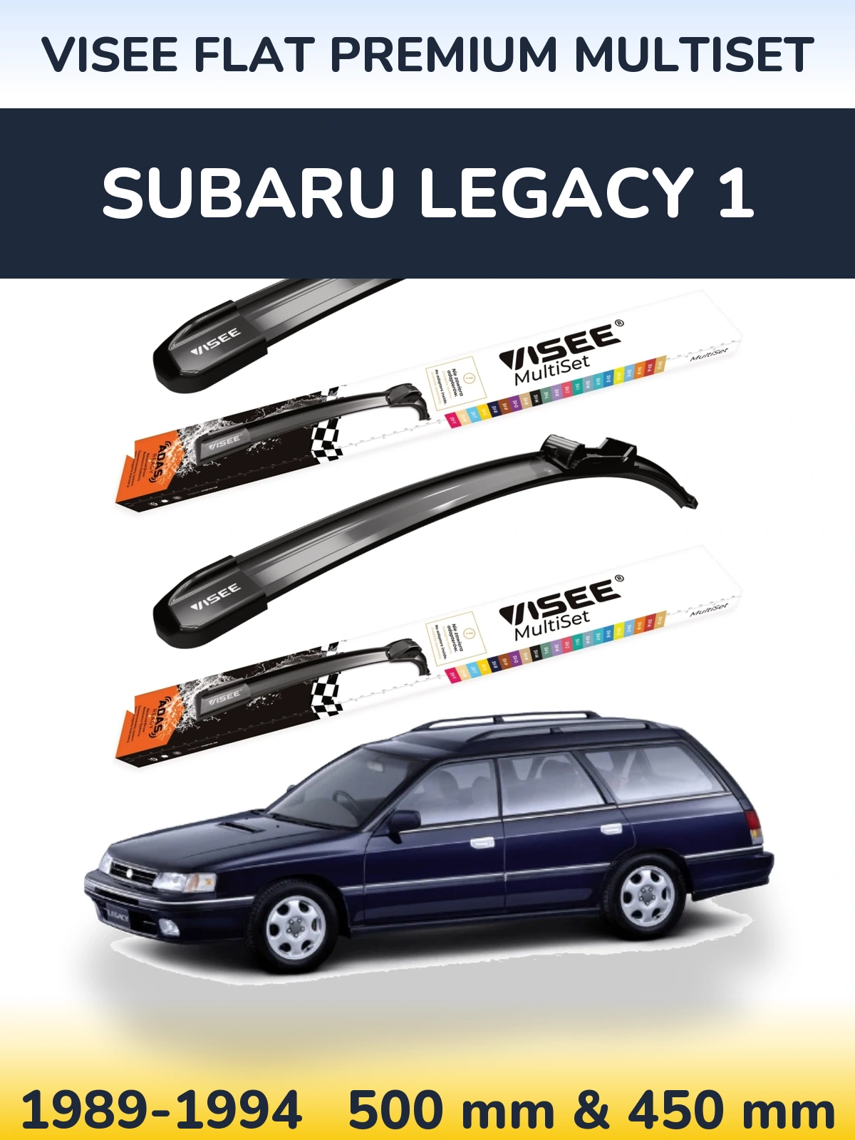 Torkarblad VISEE FLAT PREMIUM MultiSet för Subaru Legacy 1