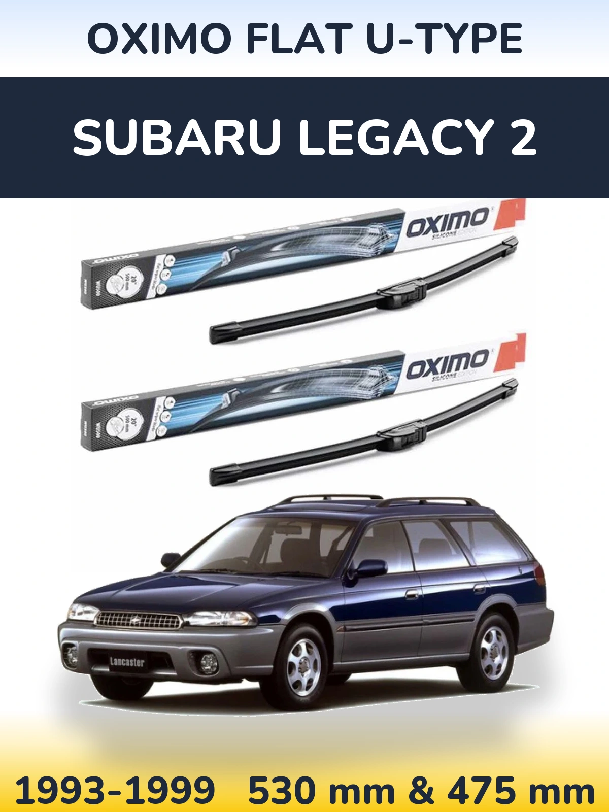 Torkarblad Oximo Flat U-type för Subaru Legacy 2