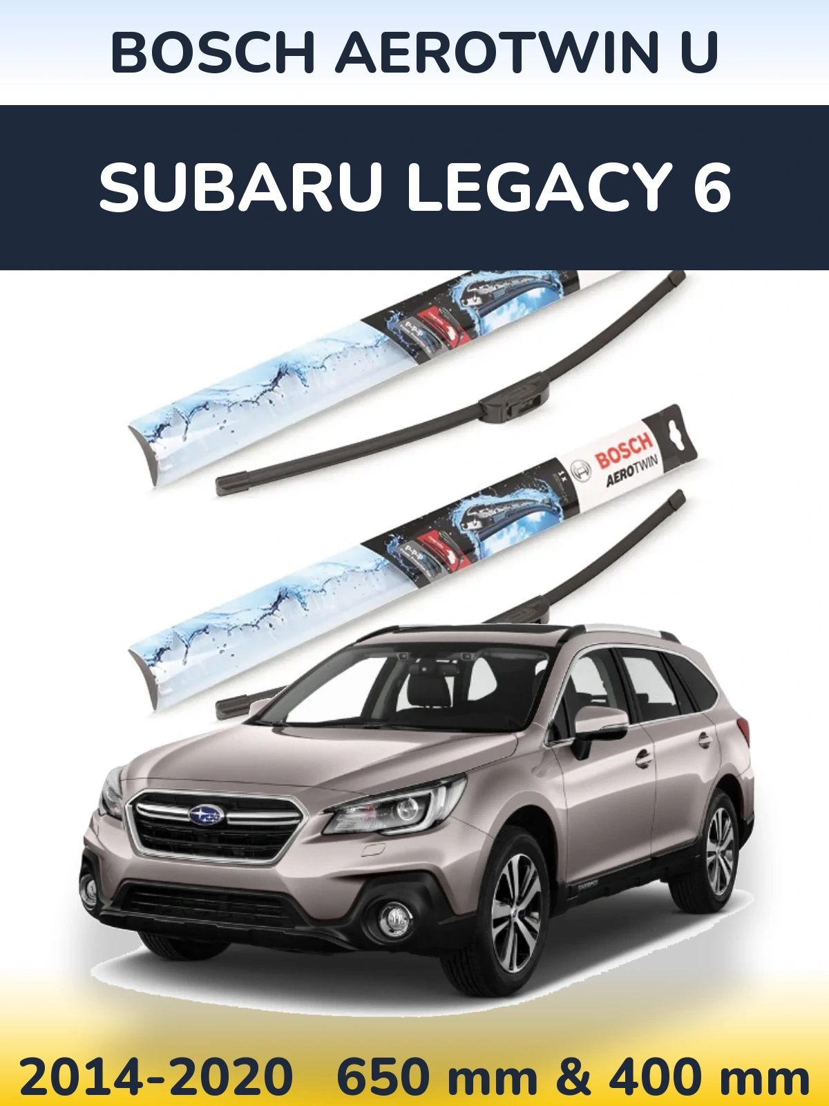 Torkarblad BOSCH AeroTwin U för Subaru Legacy 6