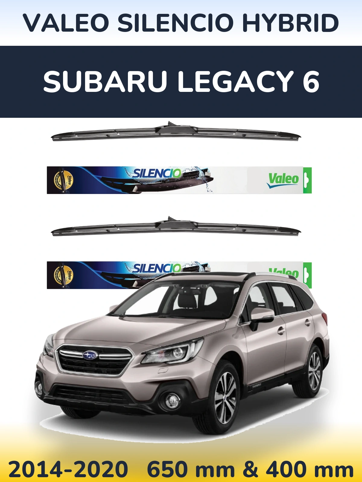 Torkarblad Valeo Silencio Hybrid för Subaru Legacy 6