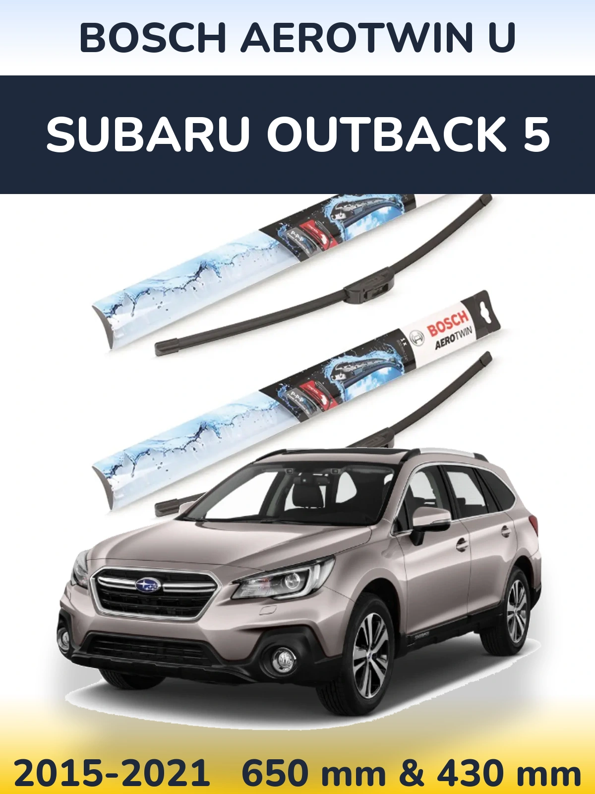 Torkarblad BOSCH AeroTwin U för Subaru Outback 5