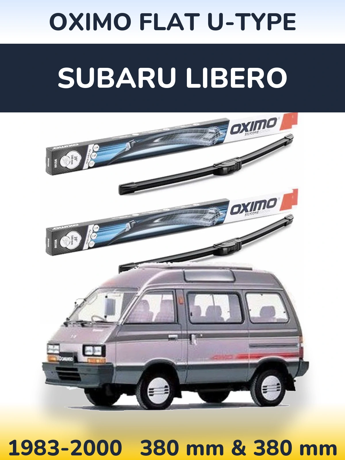 Torkarblad Oximo Flat U-type för Subaru Libero