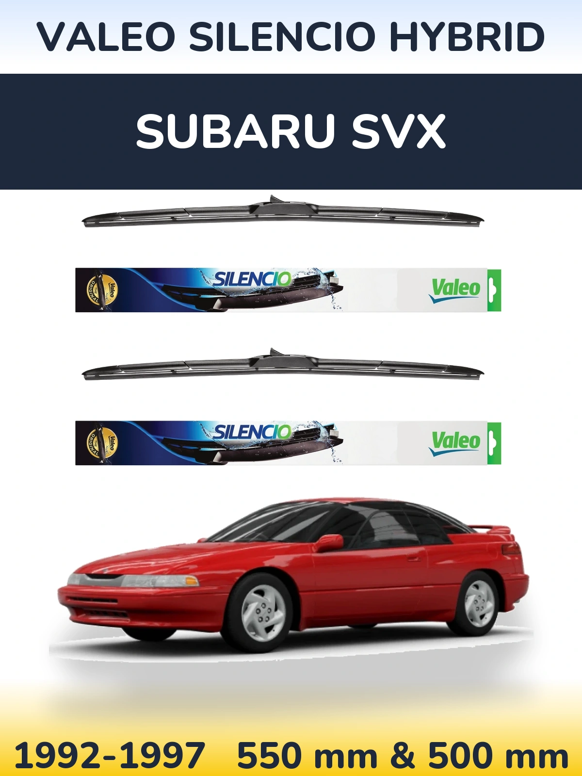 Torkarblad Valeo Silencio Hybrid för Subaru SVX