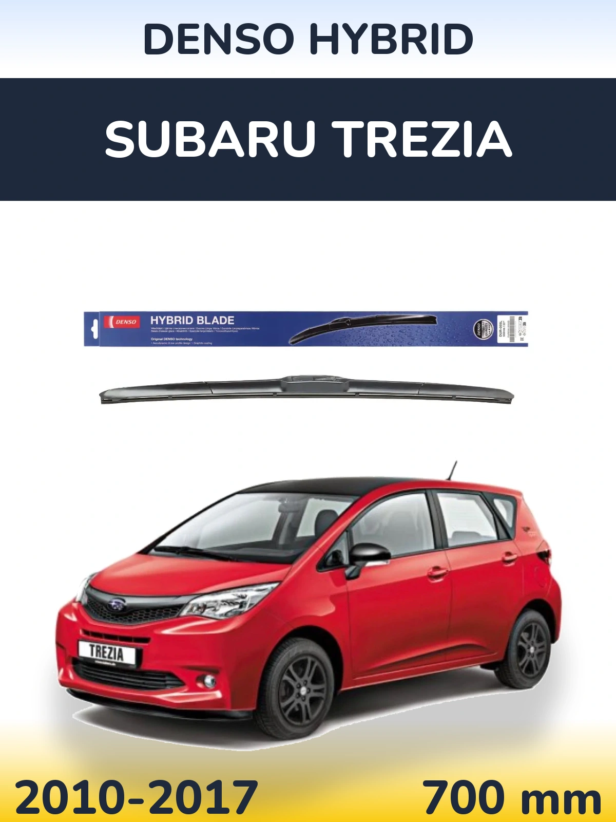 Передний дворник Denso Hybrid 700 мм для Subaru Trezia 2010-2017
