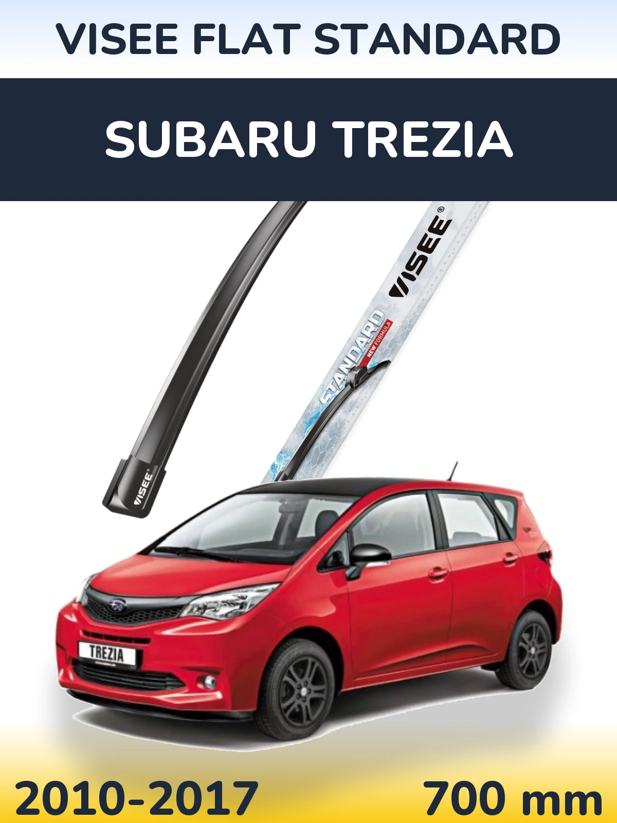 Передний дворник VISEE FLAT STANDARD 700 мм для Subaru Trezia 2010-2017