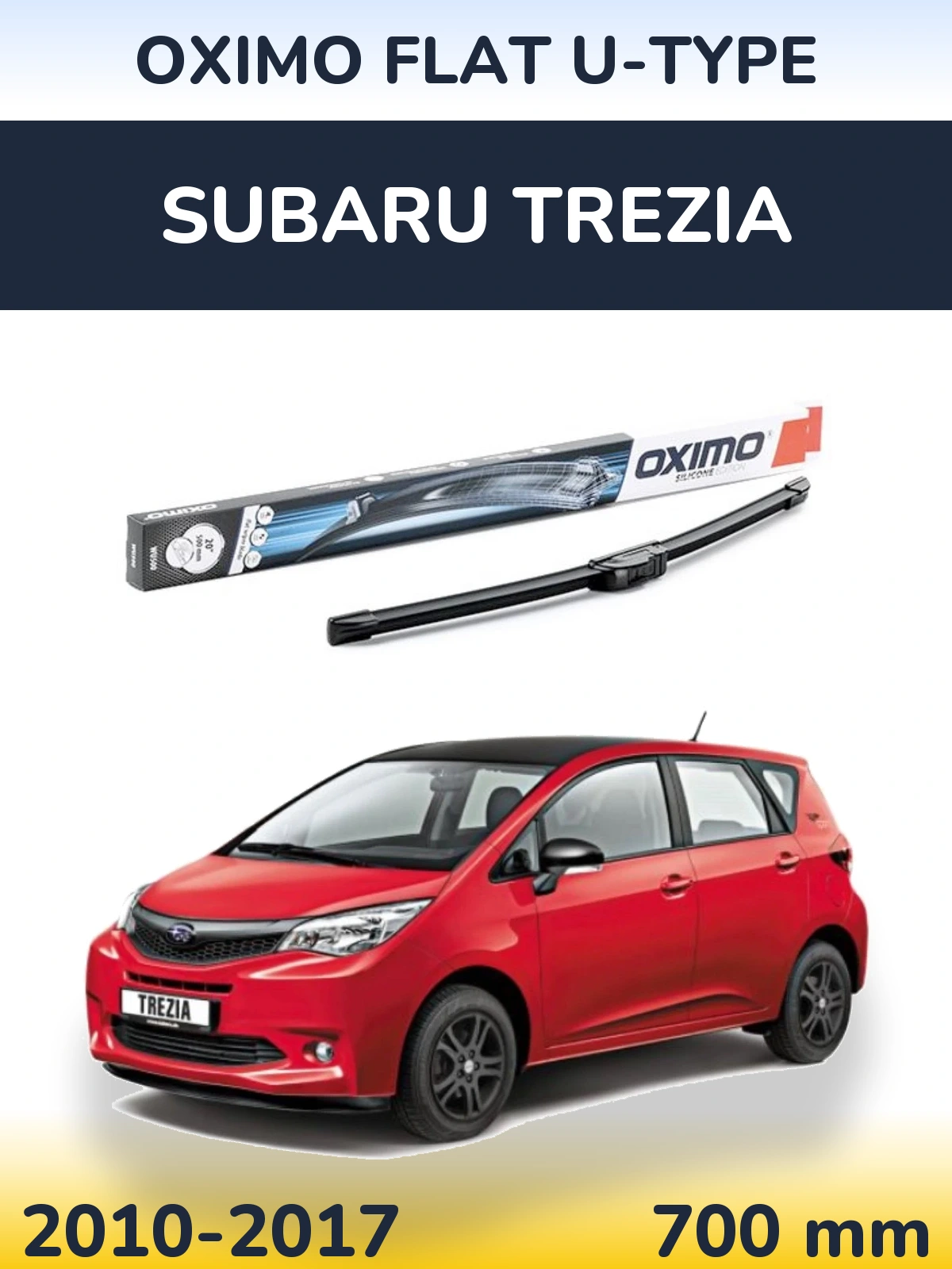 Torkarblad Oximo Flat U-type för Subaru Trezia