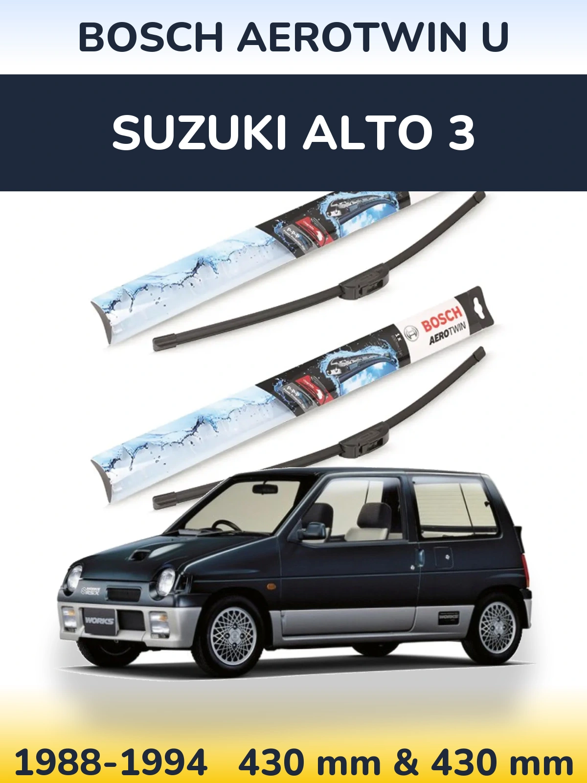 Torkarblad BOSCH AeroTwin U för Suzuki Alto 3