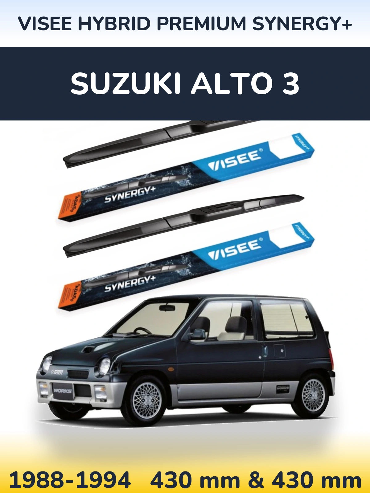 Torkarblad VISEE HYBRID PREMIUM SYNERGY+ för Suzuki Alto 3