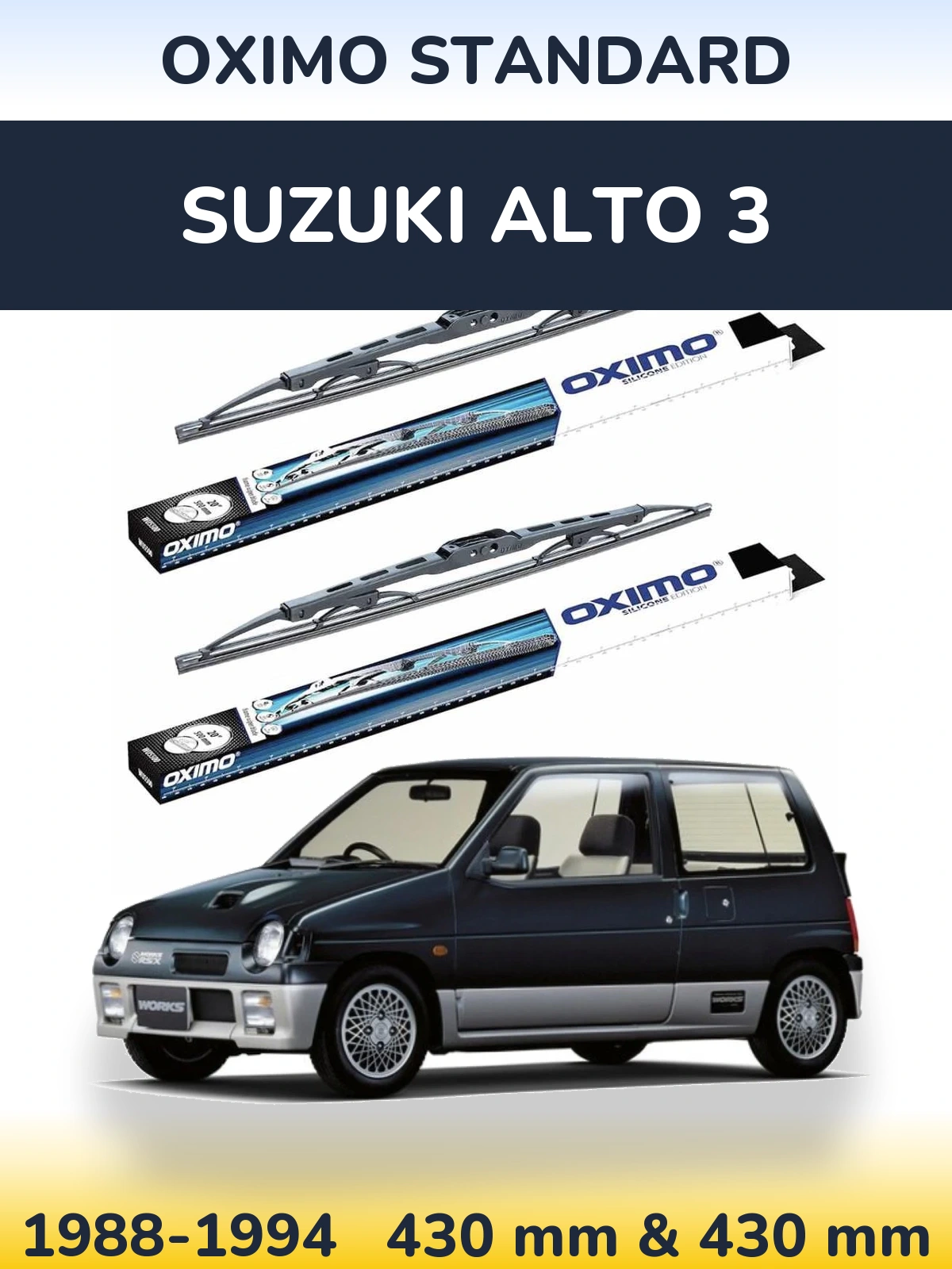 Torkarblad Oximo Standard för Suzuki Alto 3