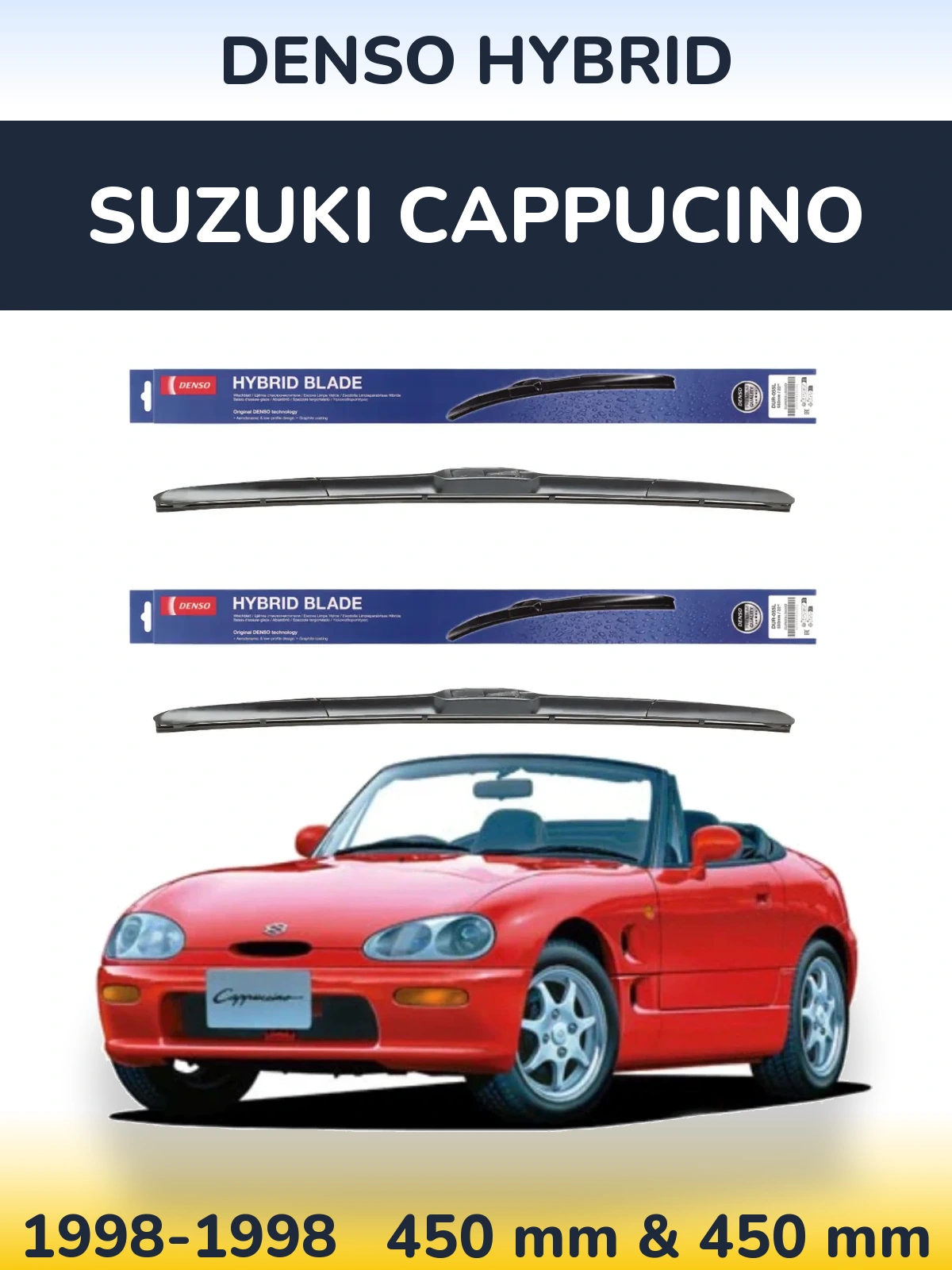 Torkarblad Denso Hybrid för Suzuki Cappucino