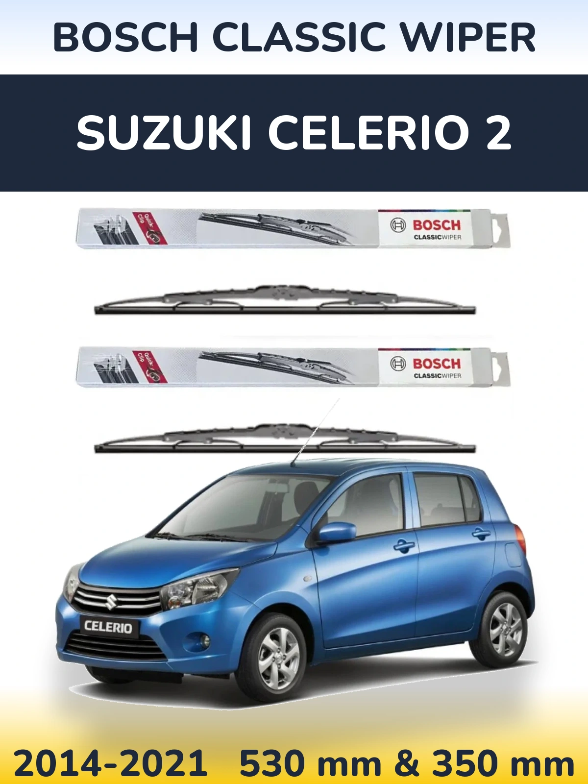 Torkarblad BOSCH Classic Wiper för Suzuki Celerio 2
