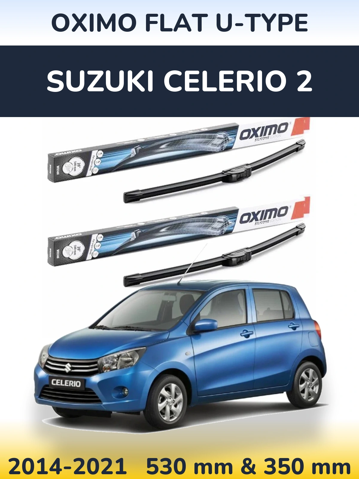 Torkarblad Oximo Flat U-type för Suzuki Celerio 2