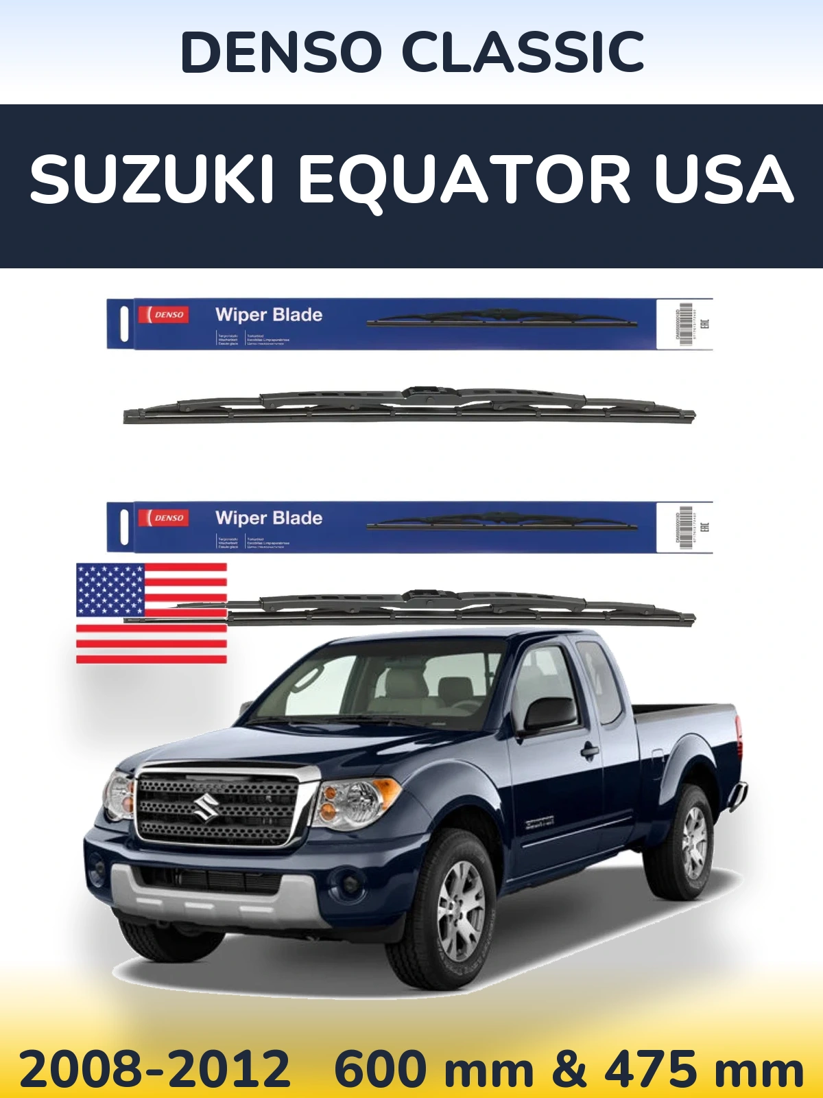 Torkarblad Denso Classic för Suzuki Equator USA