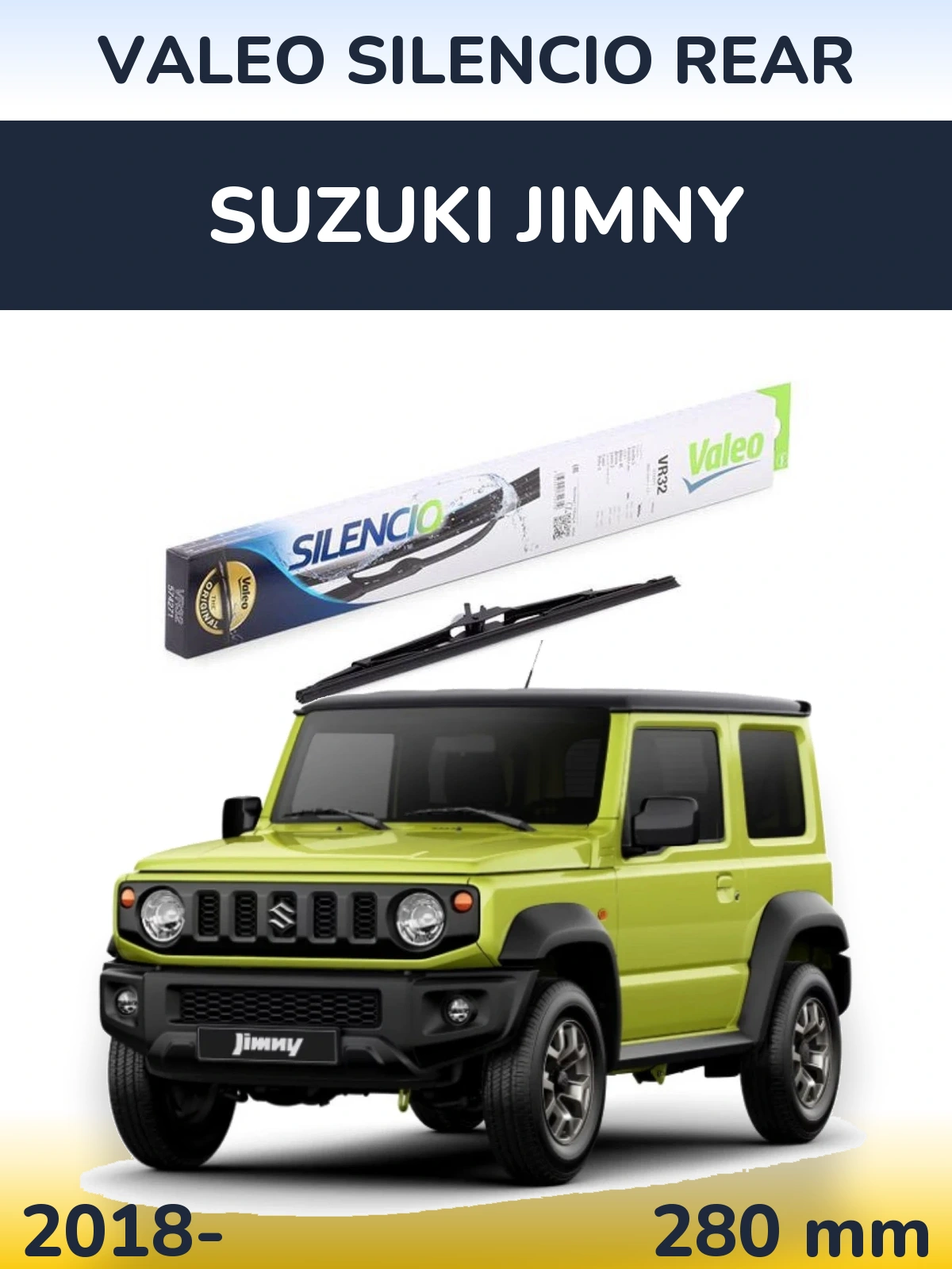 Задний дворник Valeo Silencio Rear 280 мм для Suzuki Jimny 2018-2026