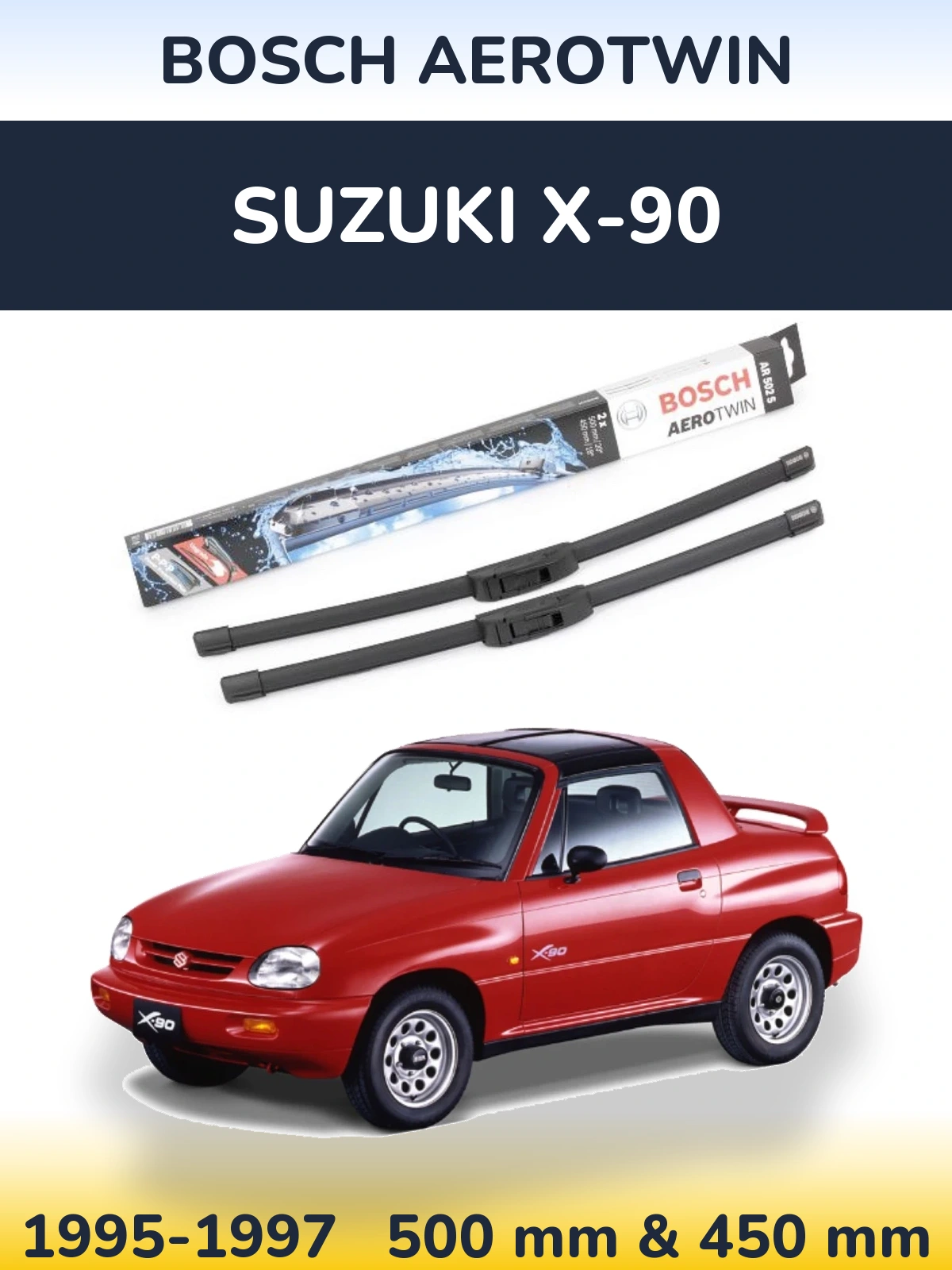 Torkarblad BOSCH AeroTwin för Suzuki X-90