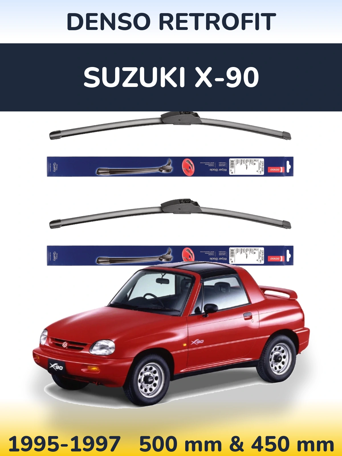 Torkarblad Denso Retrofit för Suzuki X-90