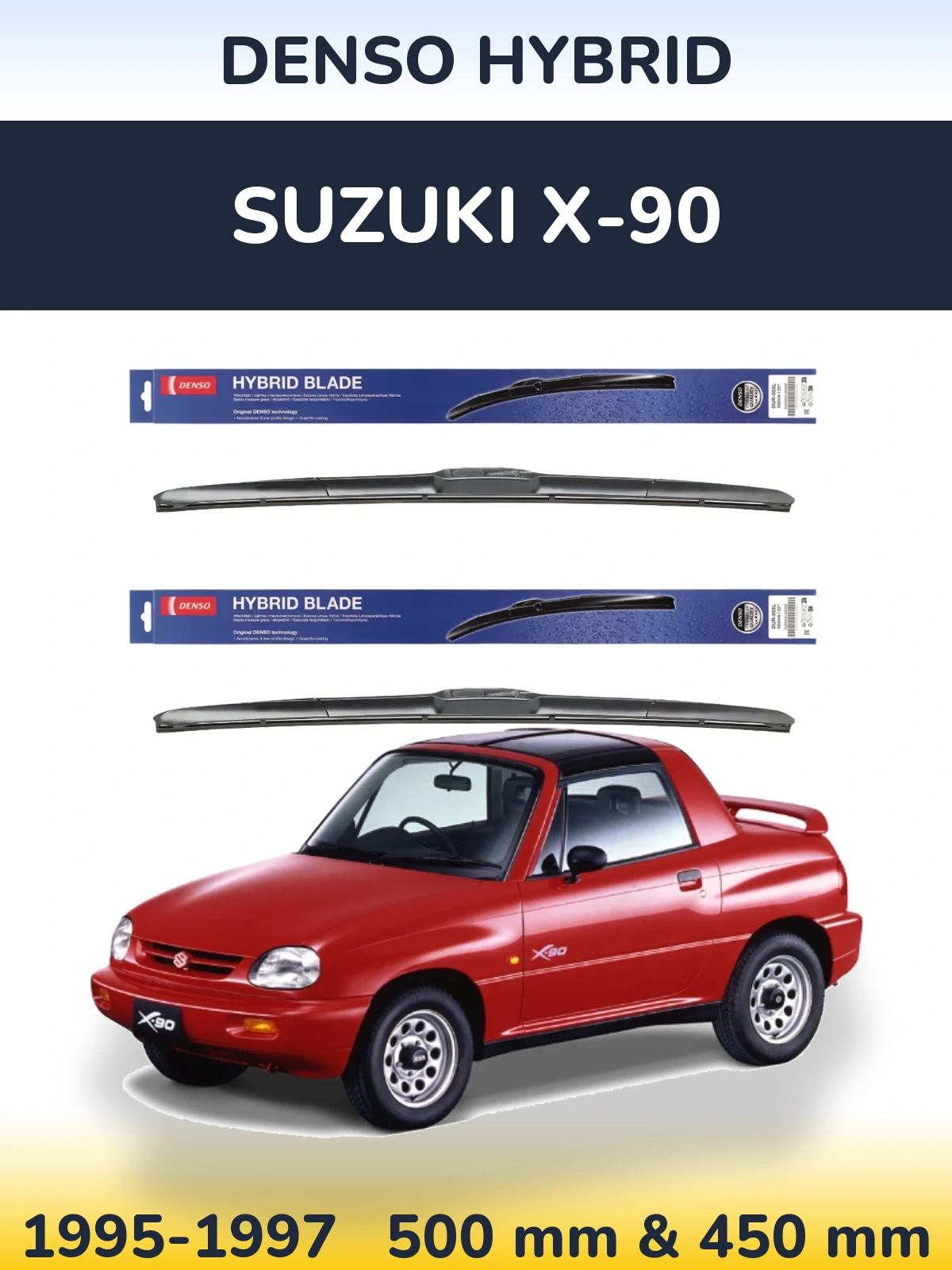 Torkarblad Denso Hybrid för Suzuki X-90