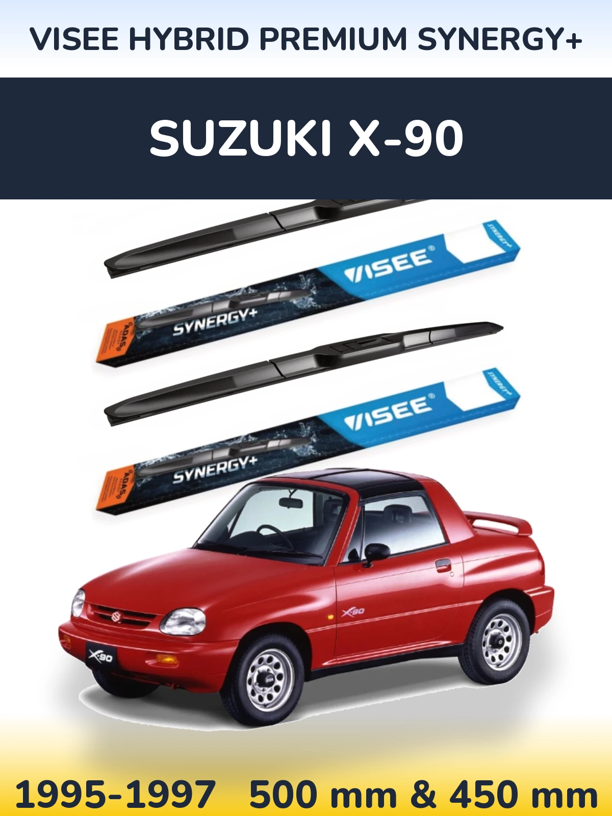 Torkarblad VISEE HYBRID PREMIUM SYNERGY+ för Suzuki X-90