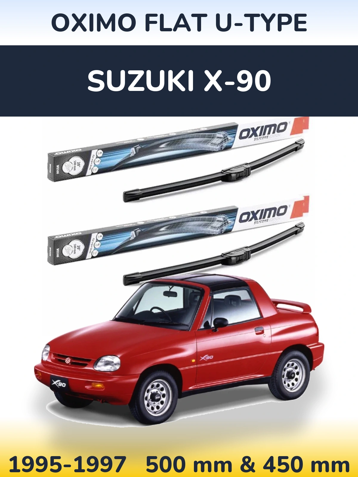 Torkarblad Oximo Flat U-type för Suzuki X-90