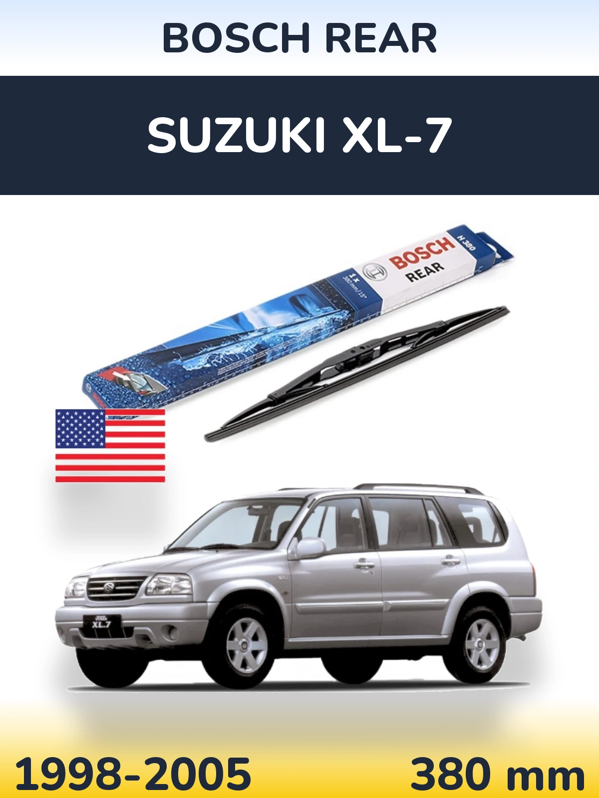 Torkarblad BOSCH Rear för Suzuki XL-7