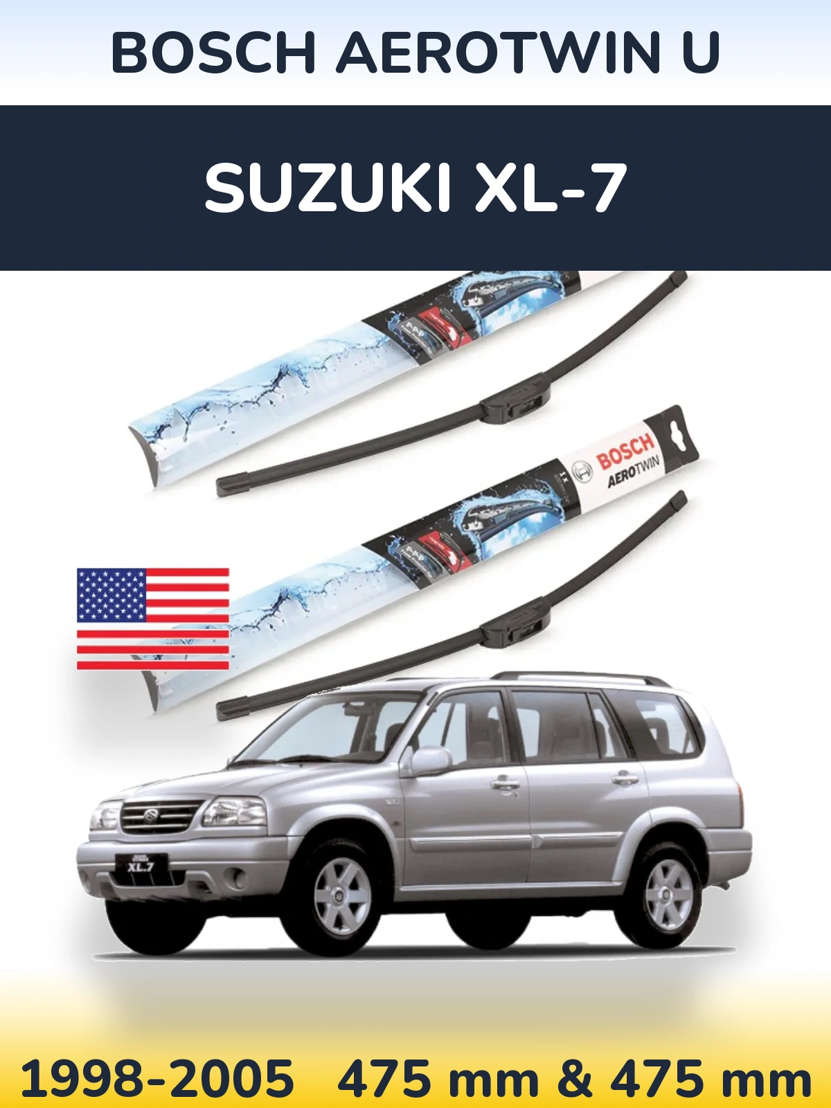 Torkarblad BOSCH AeroTwin U för Suzuki XL-7