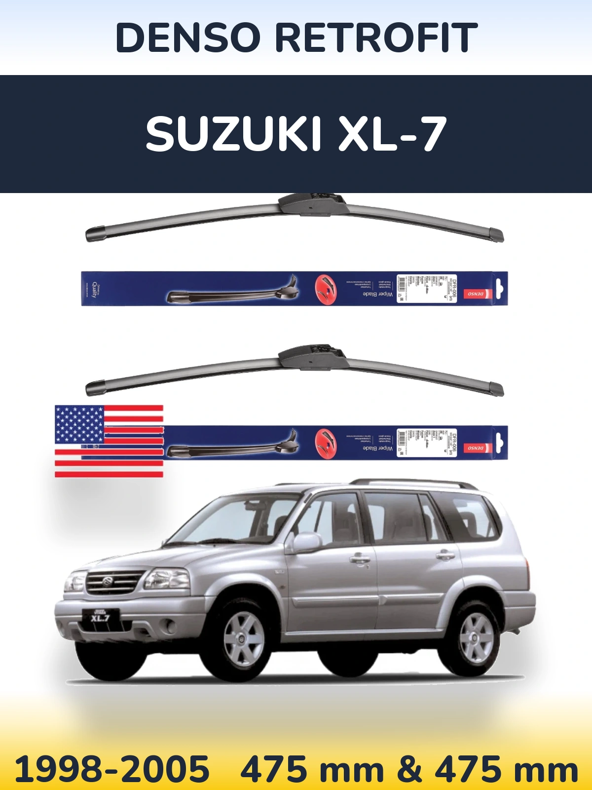 Torkarblad Denso Retrofit för Suzuki XL-7