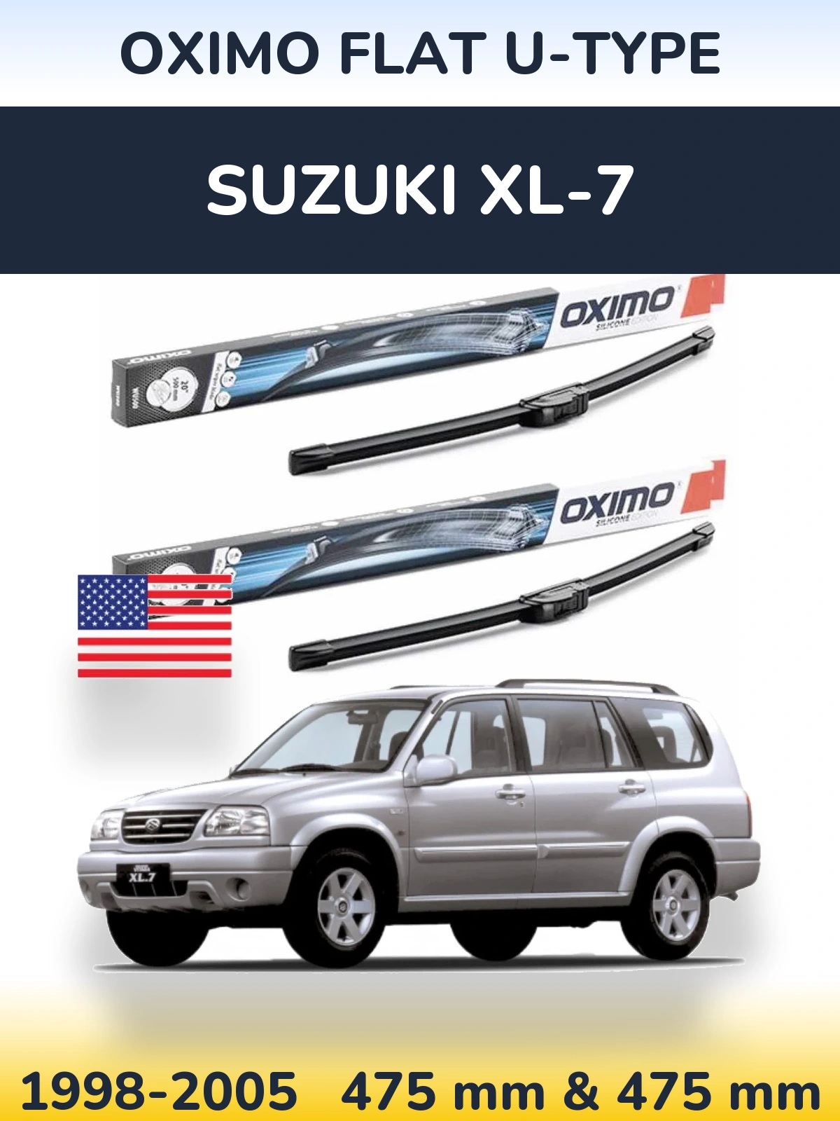 Torkarblad Oximo Flat U-type för Suzuki XL-7