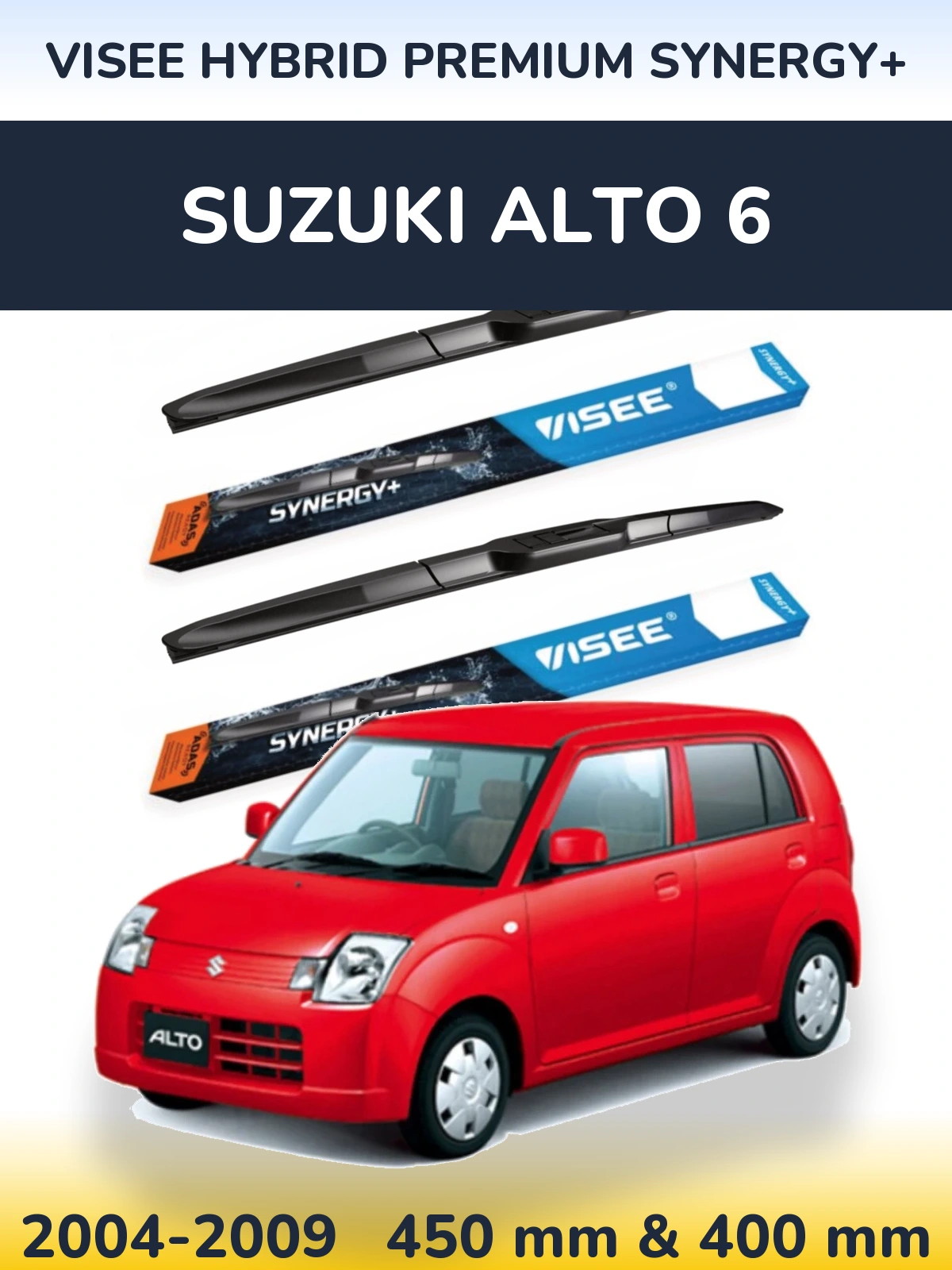 Torkarblad VISEE HYBRID PREMIUM SYNERGY+ för Suzuki Alto 6