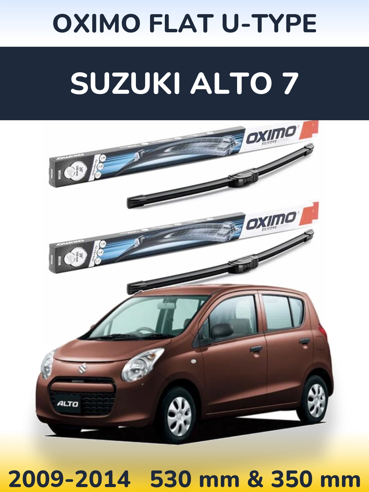 Torkarblad Oximo Flat U-type för Suzuki Alto 7