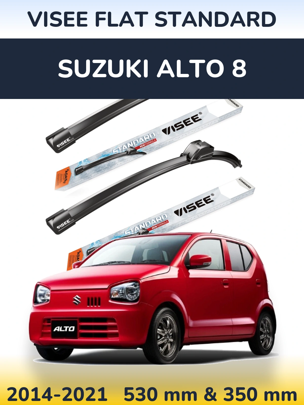 Torkarblad VISEE FLAT STANDARD för Suzuki Alto 8