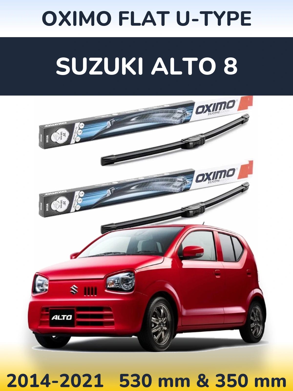 Torkarblad Oximo Flat U-type för Suzuki Alto 8