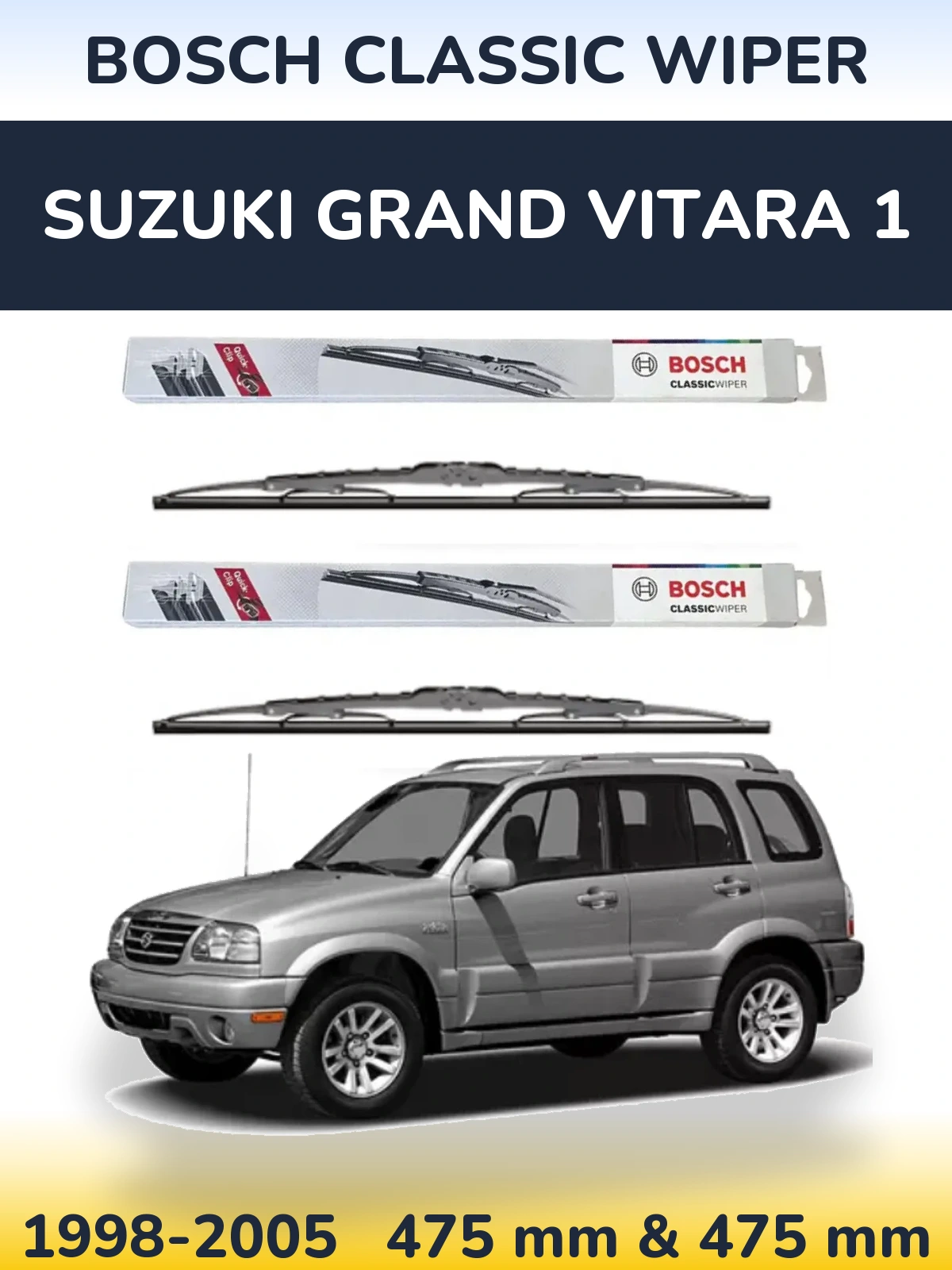 Torkarblad BOSCH Classic Wiper för Suzuki Grand Vitara 1