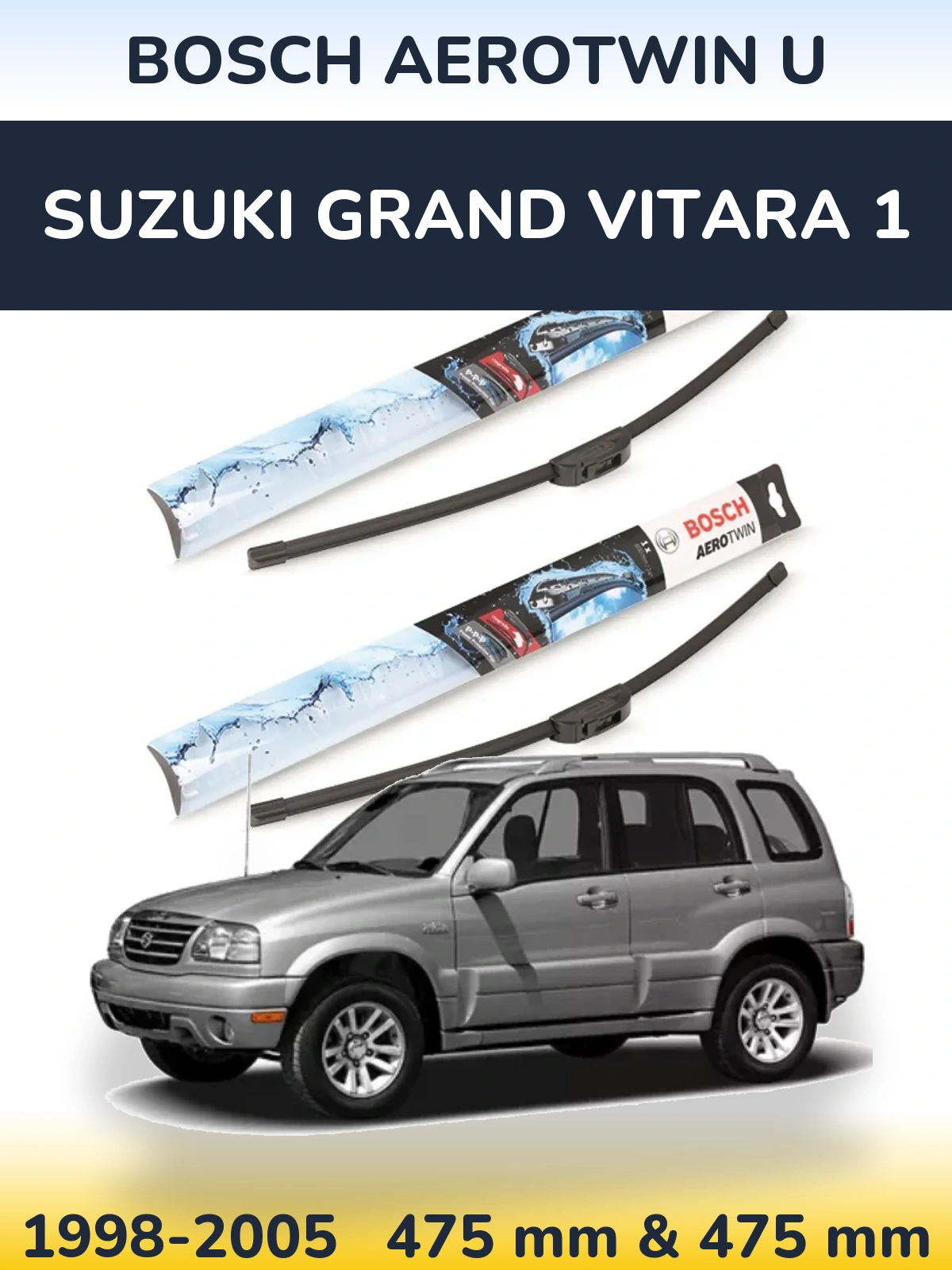 Torkarblad BOSCH AeroTwin U för Suzuki Grand Vitara 1