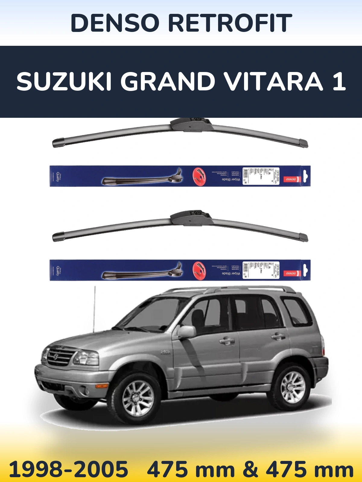 Torkarblad Denso Retrofit för Suzuki Grand Vitara 1