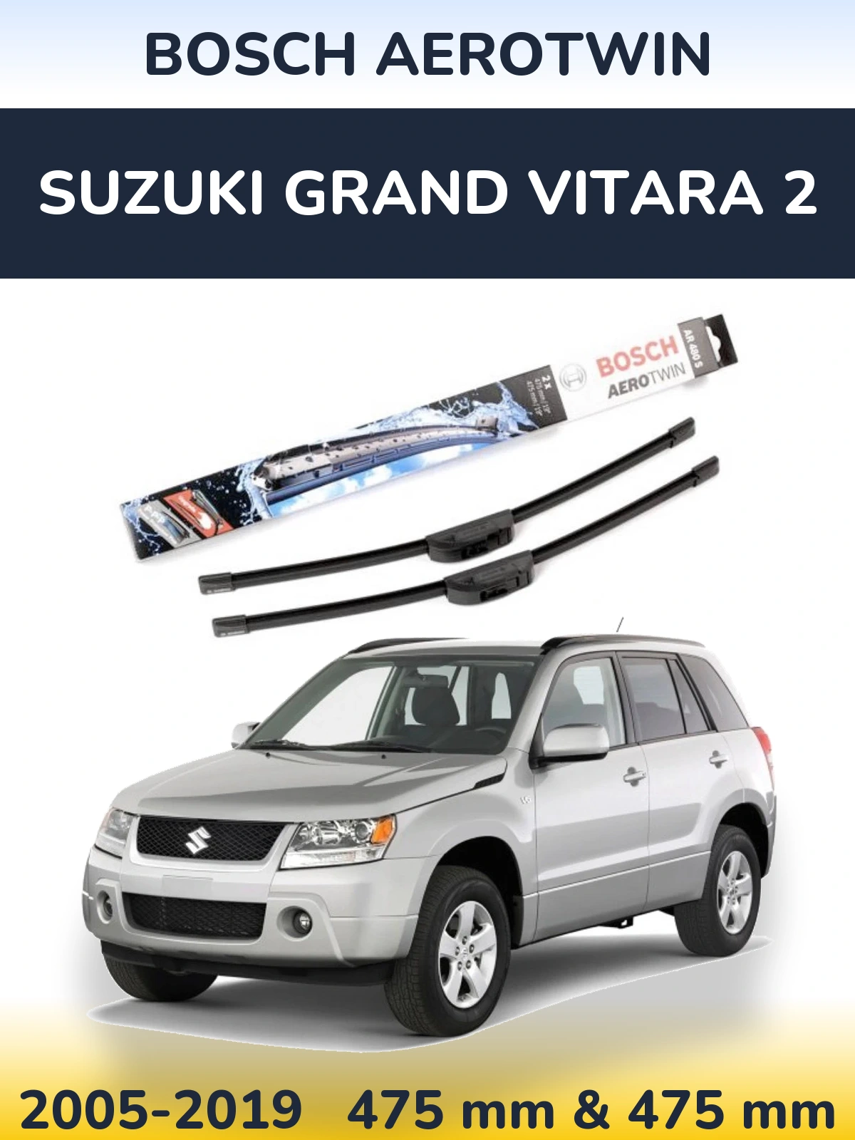 Torkarblad BOSCH AeroTwin för Suzuki Grand Vitara 2