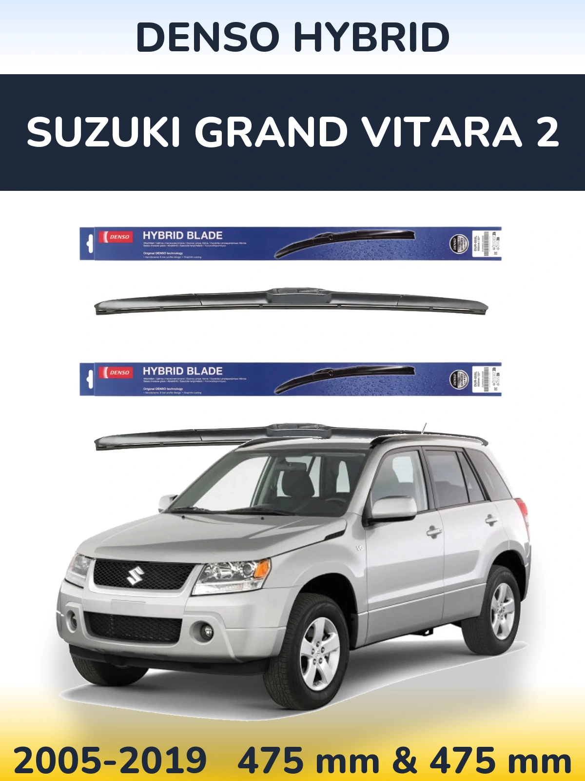 Torkarblad Denso Hybrid för Suzuki Grand Vitara 2