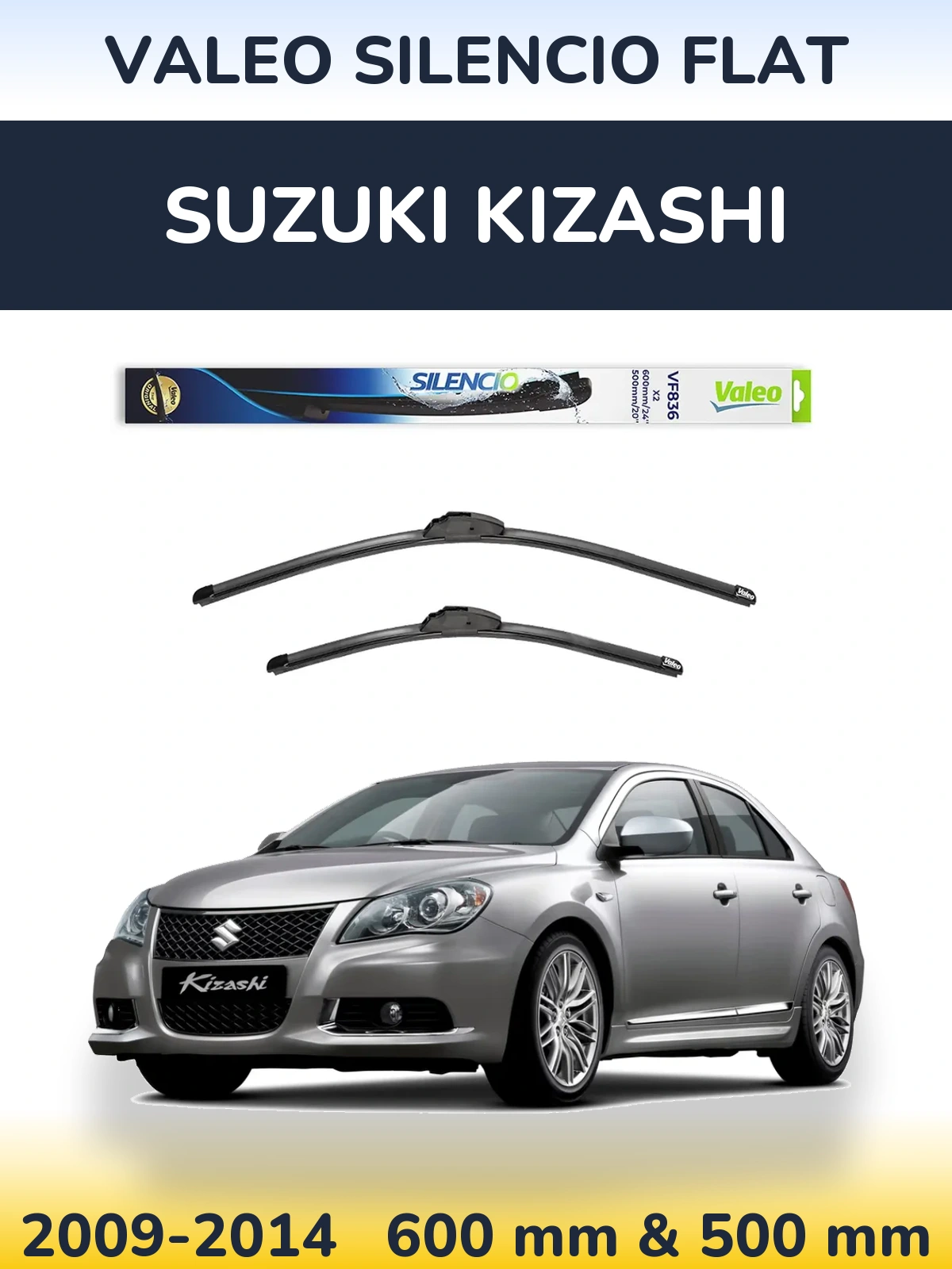 Torkarblad Valeo Silencio Flat för Suzuki Kizashi