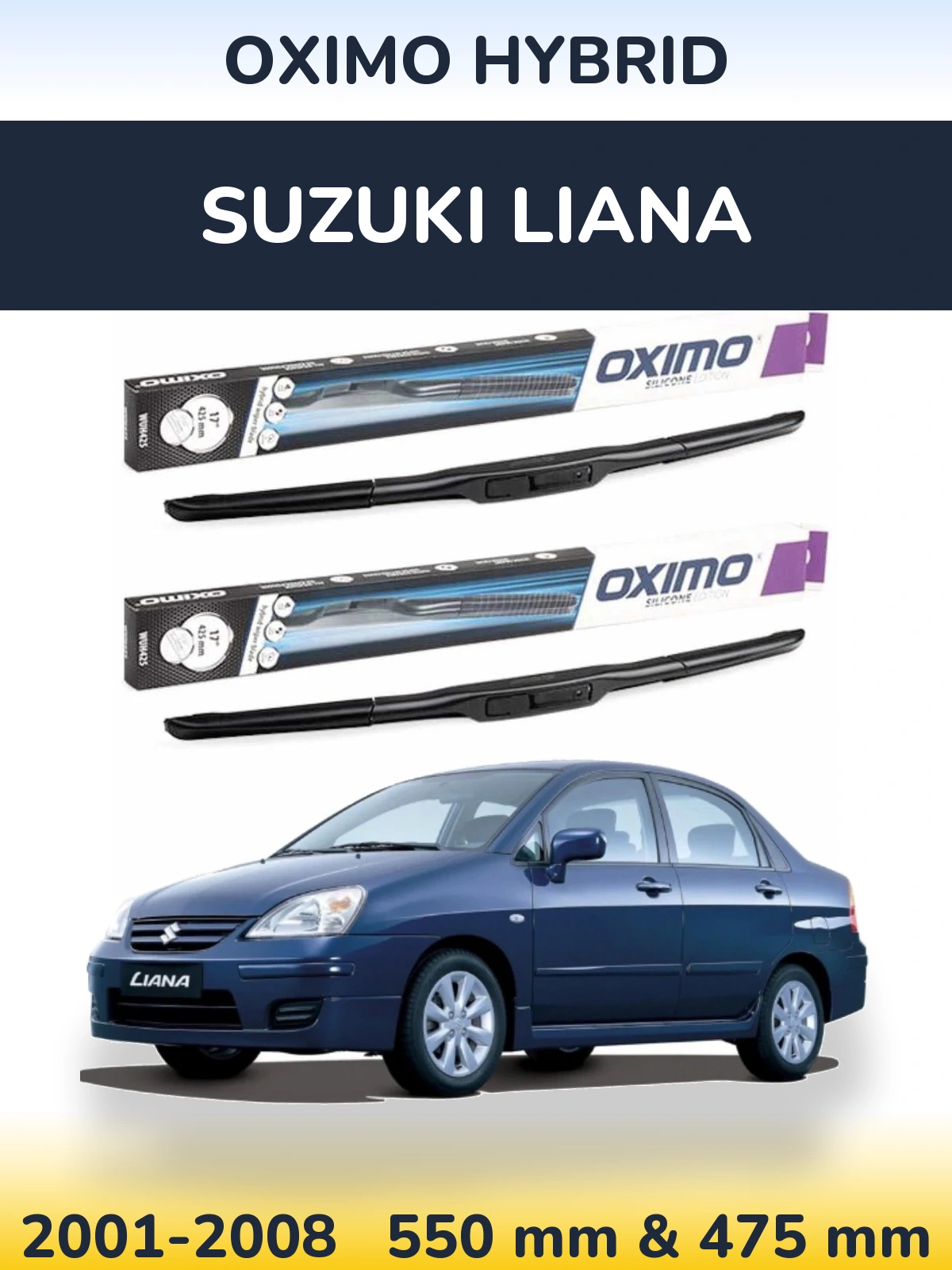 Torkarblad Oximo Hybrid för Suzuki Liana