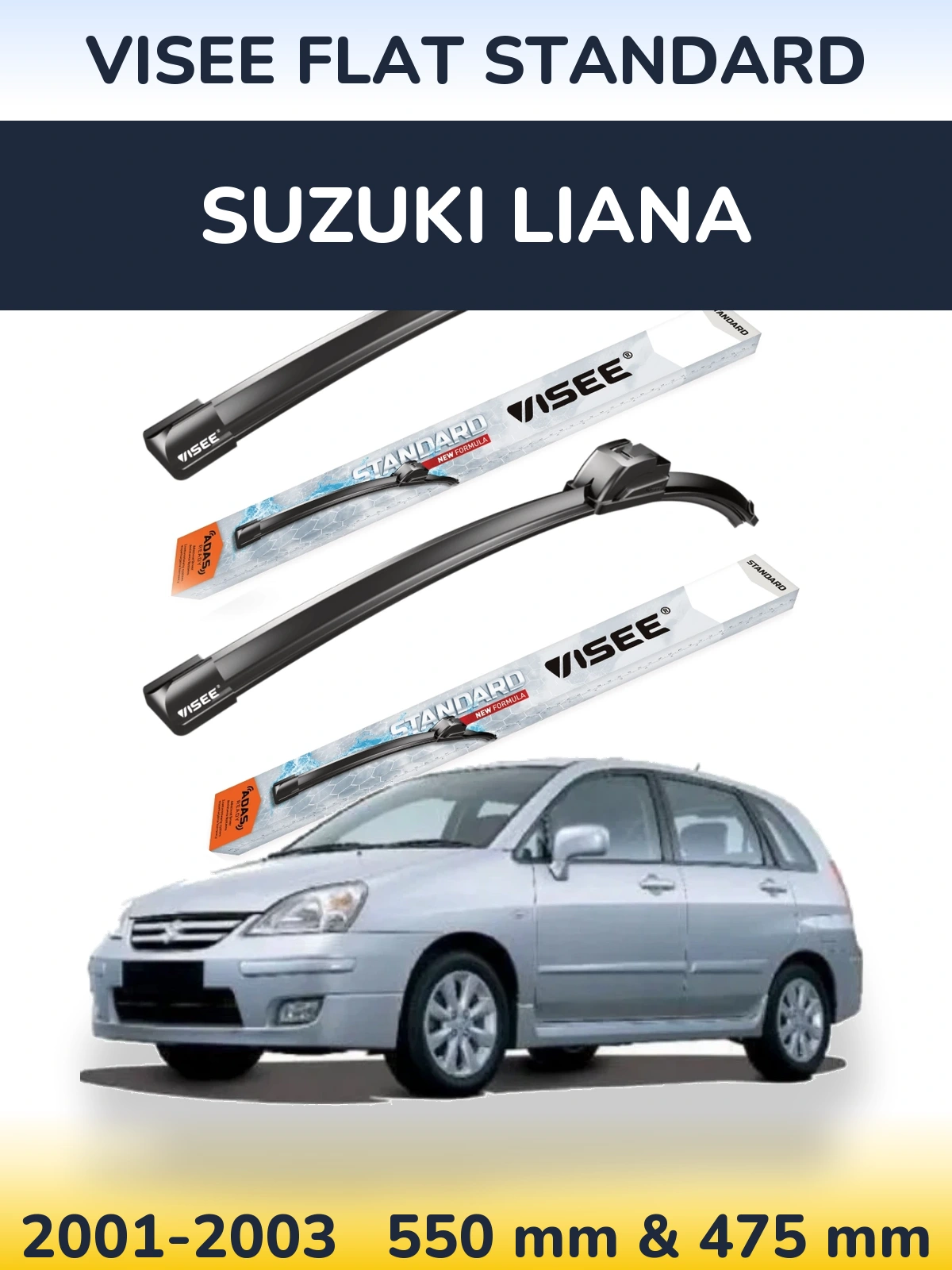 Torkarblad VISEE FLAT STANDARD för Suzuki Liana