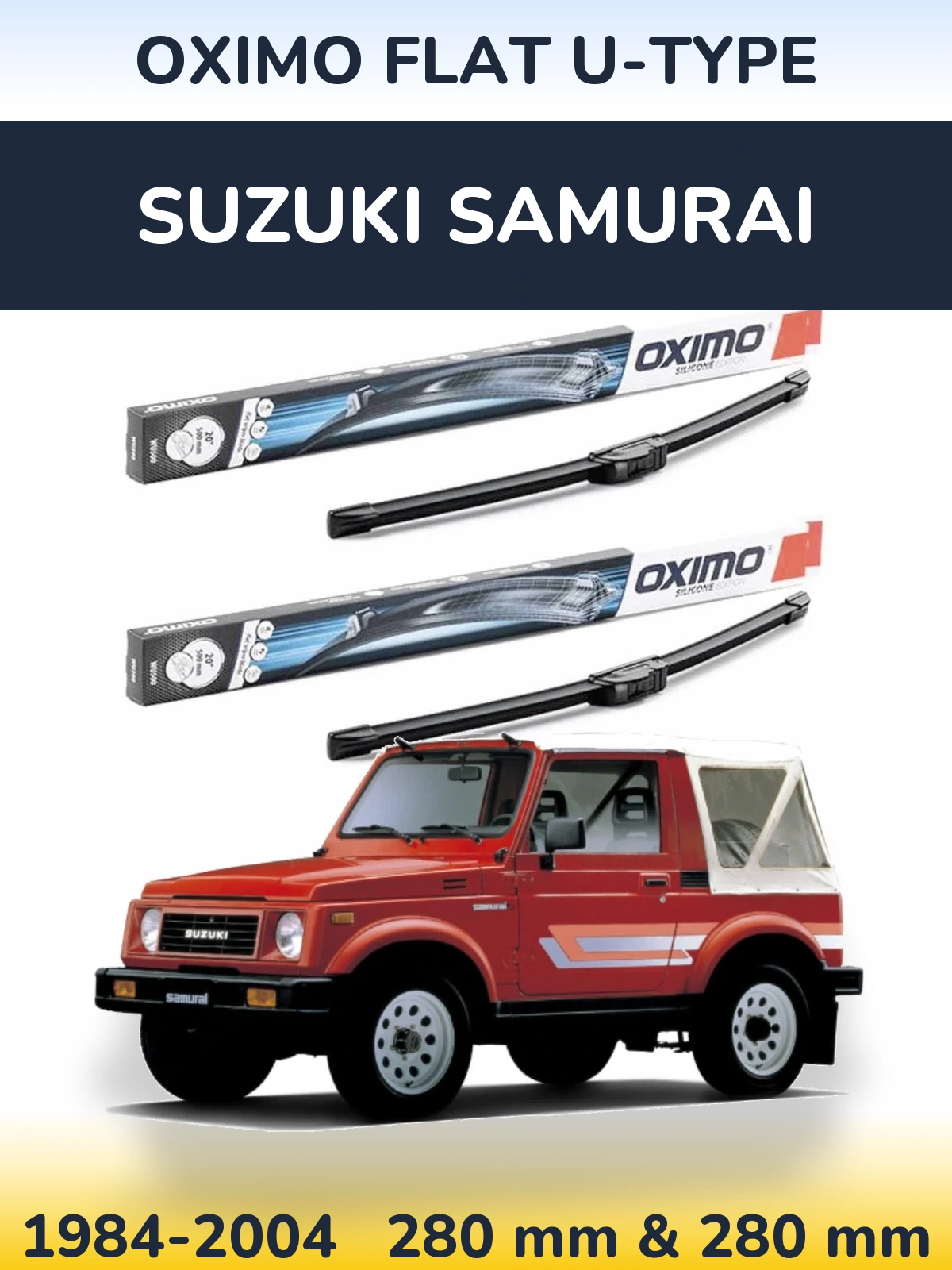 Torkarblad Oximo Flat U-type för Suzuki Samurai
