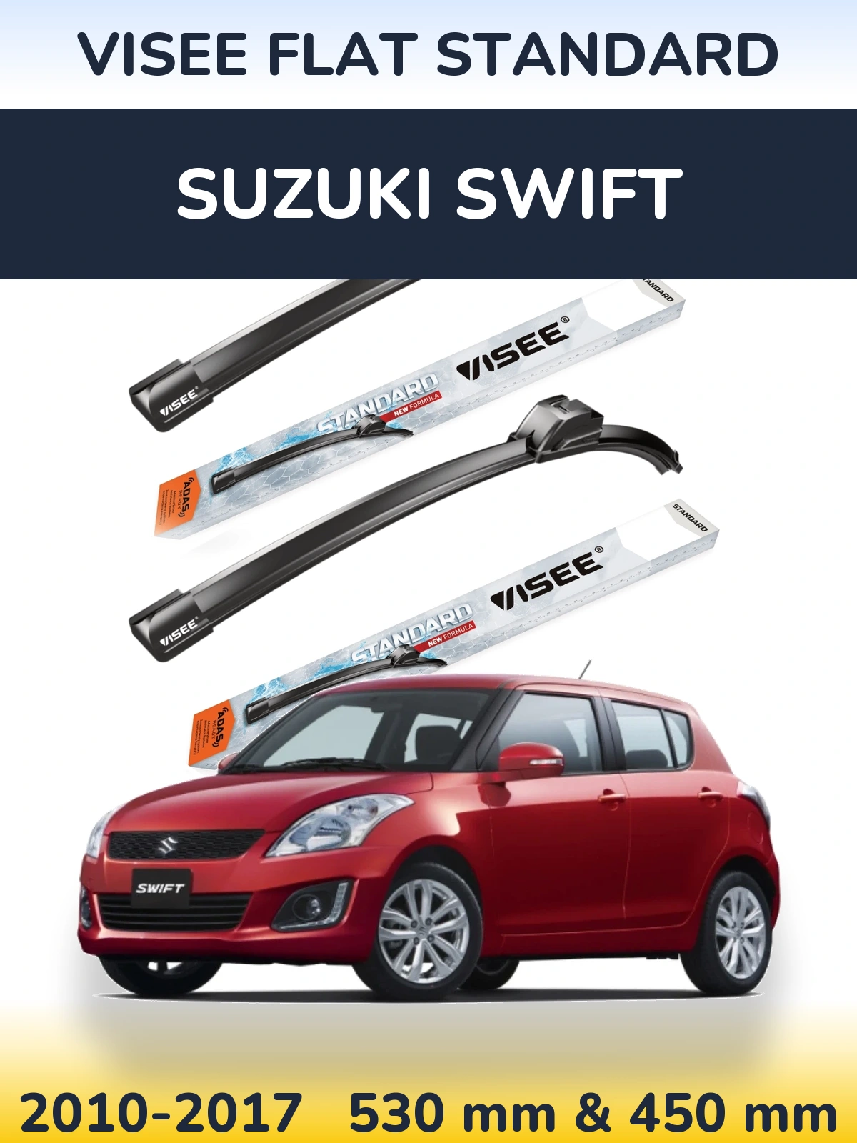 Torkarblad VISEE FLAT STANDARD för Suzuki Swift