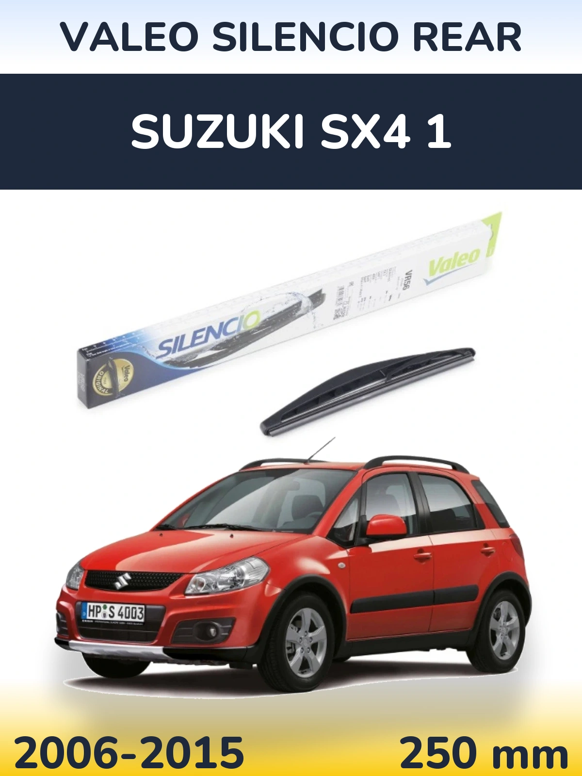 Torkarblad Valeo Silencio Rear för Suzuki SX4 1