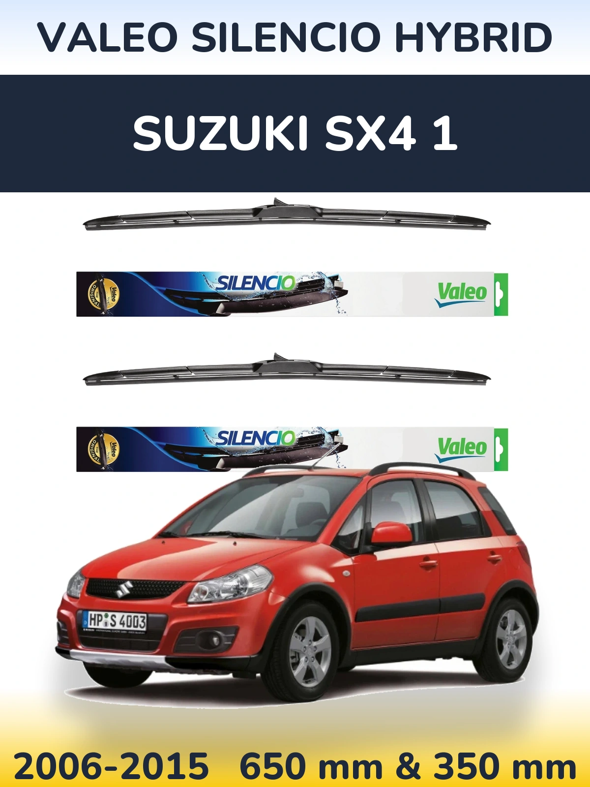 Torkarblad Valeo Silencio Hybrid för Suzuki SX4 1