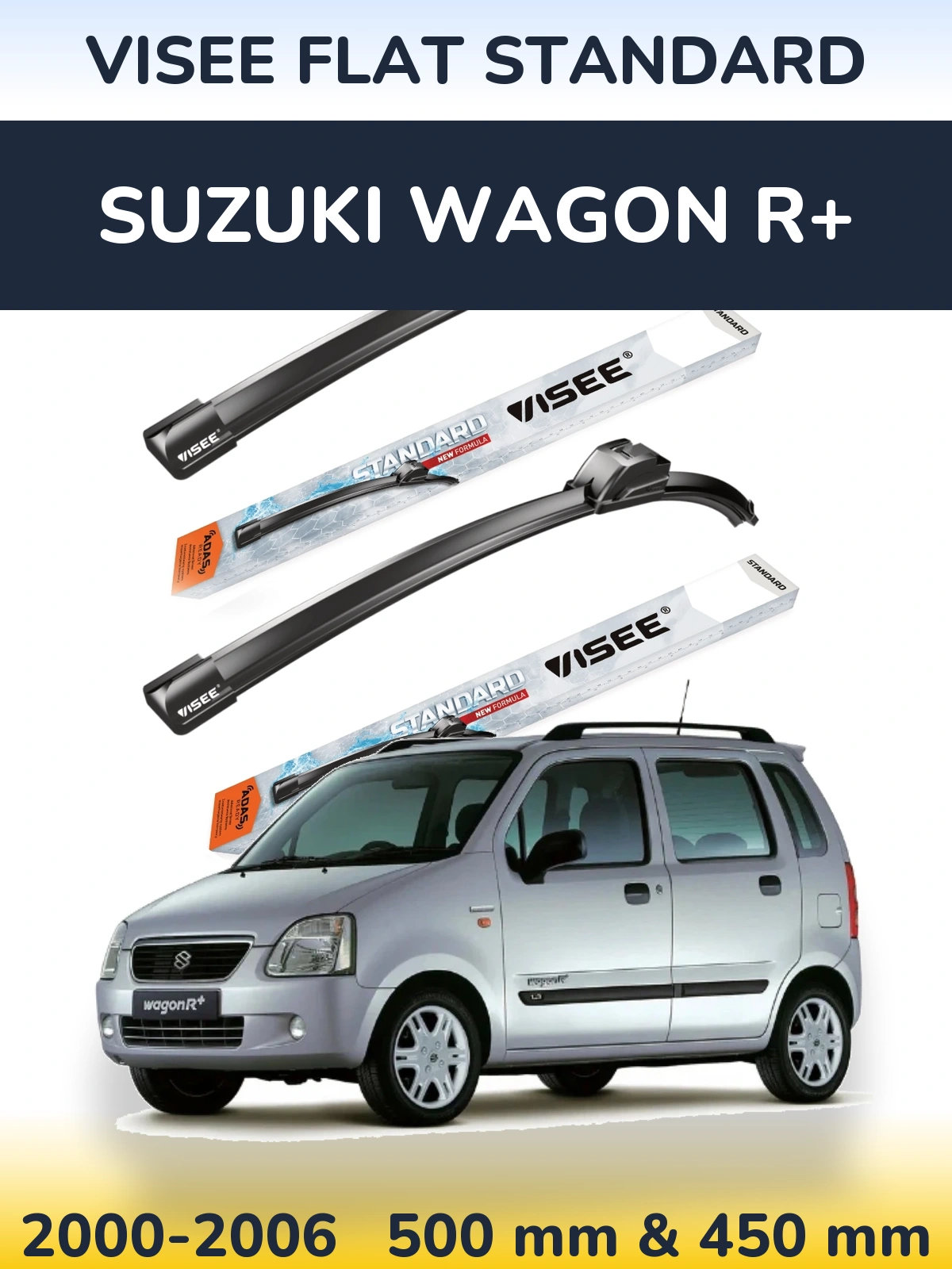 Torkarblad VISEE FLAT STANDARD för Suzuki Wagon R+