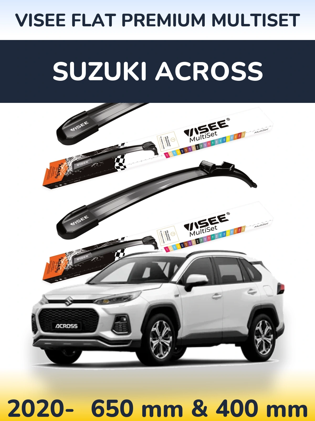 Torkarblad VISEE FLAT PREMIUM MultiSet för Suzuki Across