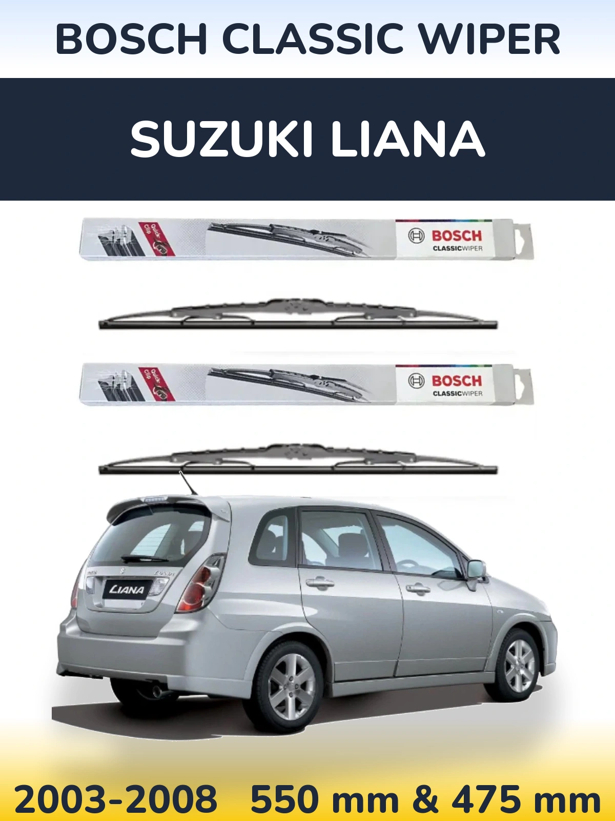 Torkarblad BOSCH Classic Wiper för Suzuki Liana