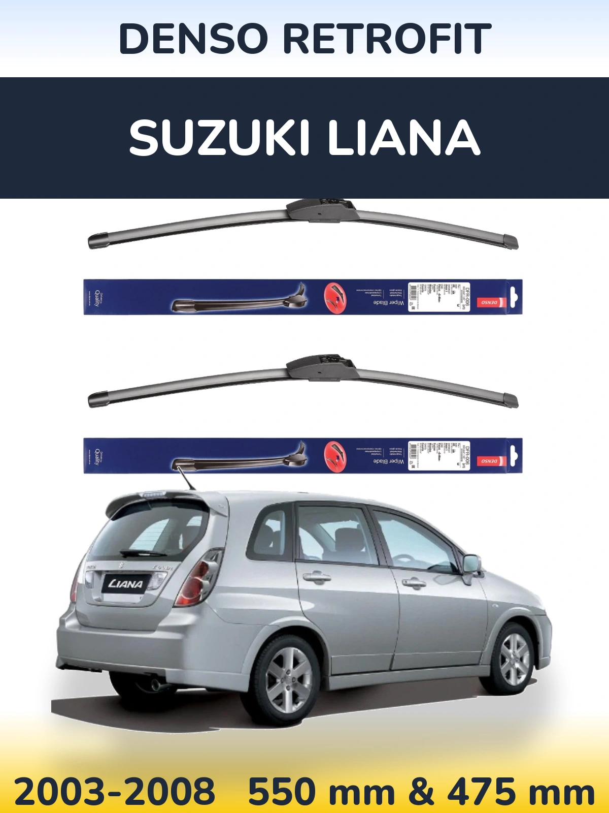 Torkarblad Denso Retrofit för Suzuki Liana