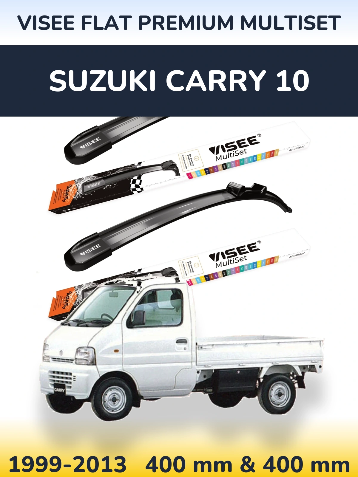 Torkarblad VISEE FLAT PREMIUM MultiSet för Suzuki Carry 10