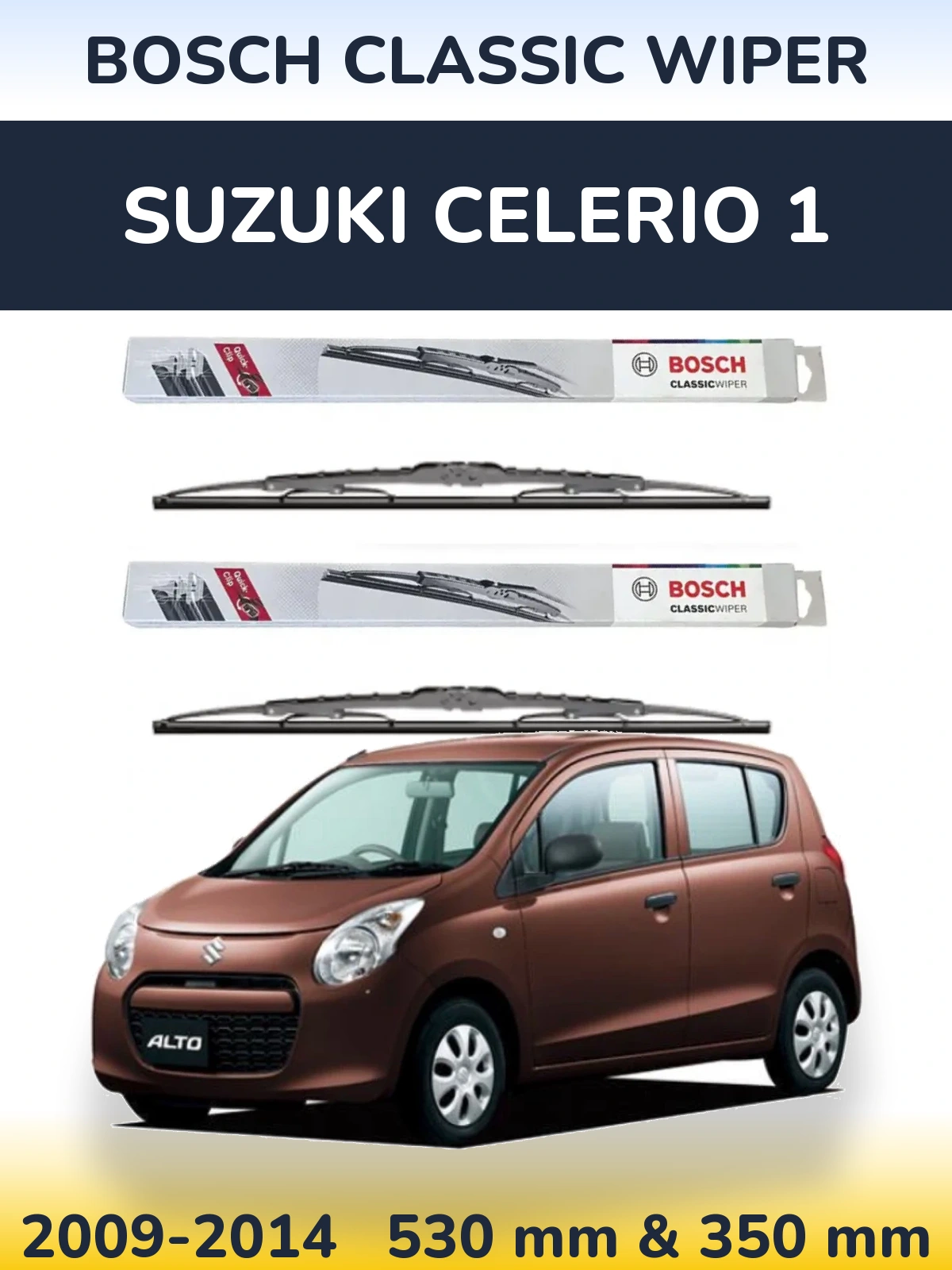 Torkarblad BOSCH Classic Wiper för Suzuki Celerio 1